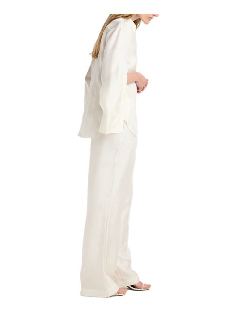 silk open-sleeve detailed shirt | cream Róhe | 820-19-153101_291 CREAM